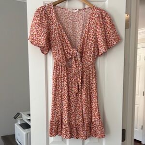 Floral Tie-Front Dress
